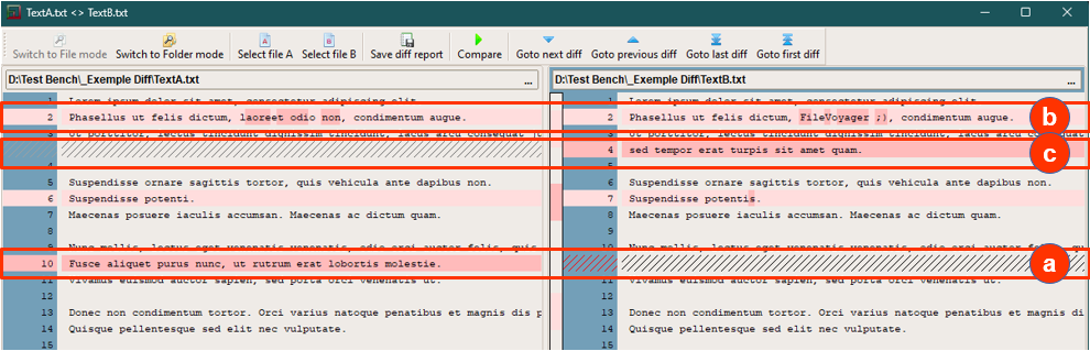 diff - file compare and highlight - java - stack... The File Comparison – FileVoyager