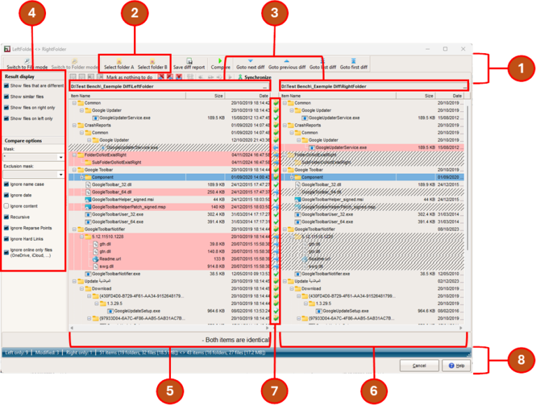 The Folder Comparison & Sync – FileVoyager